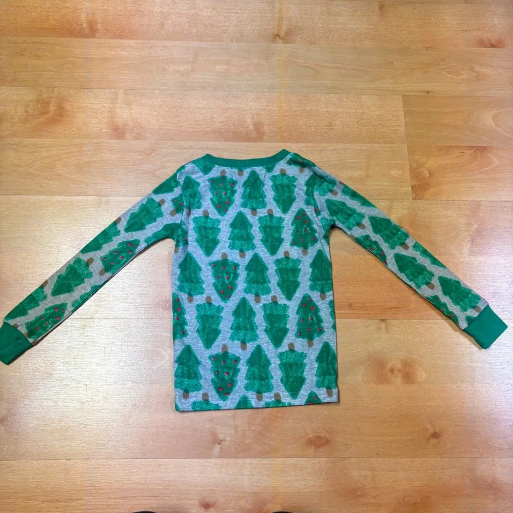 Carters Gray & Green 2-Piece Long Sleeve Christmas Tree Holiday Pajamas Size 5T